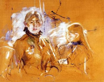 貝爾特 摩裡索特 Portrait of Berthe Morisot and Her Daughter